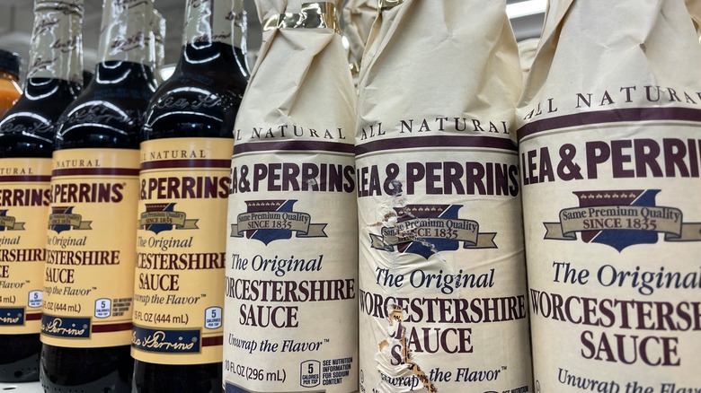 bottles of Lea & Perrins Worcestershire sauce