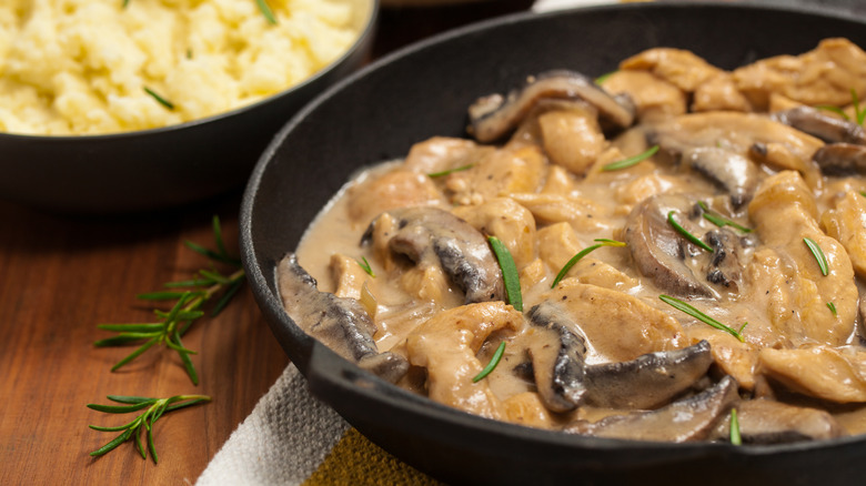 Stroganoff cooked with cream of mushroom soup