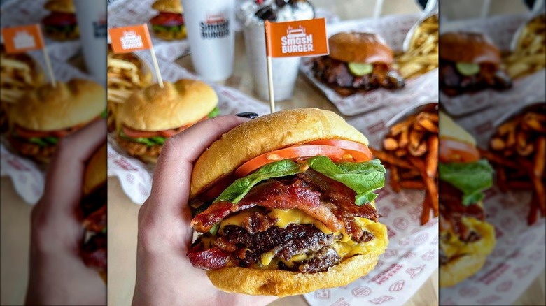 Double Bacon Smash burger