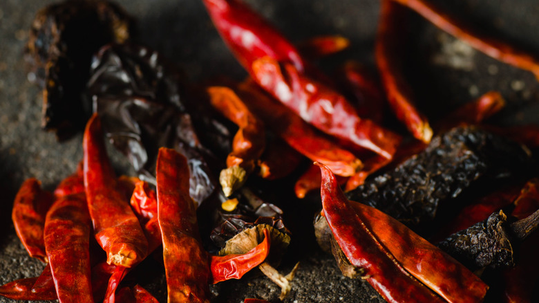 Assorted dried chilies