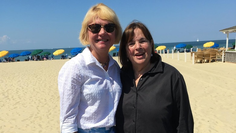 sarah leah chase with Ina Garten on a beach
