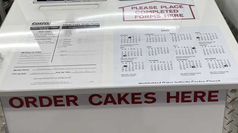 The Costco cake ordering kiosk sits inside a store location