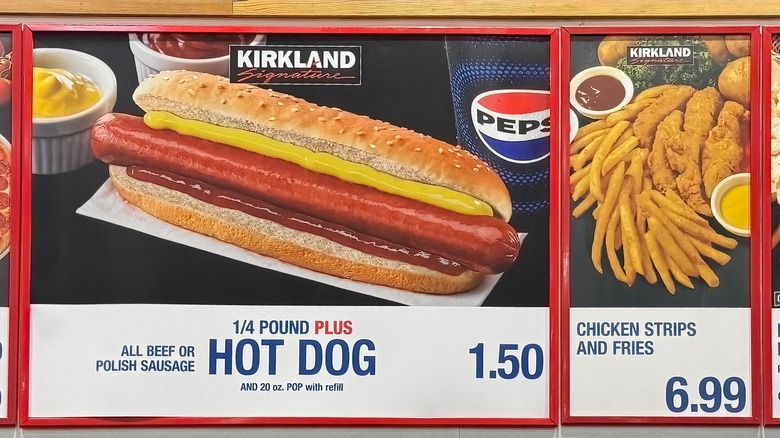 Canadian Costco food court menu