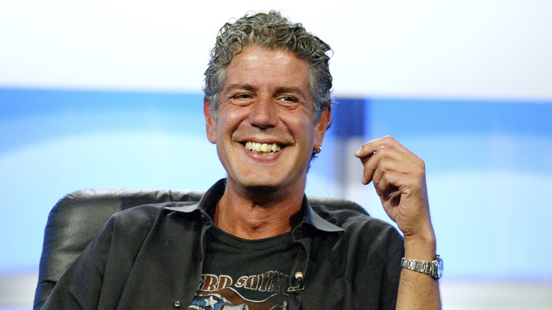 Anthony Bourdain smiling