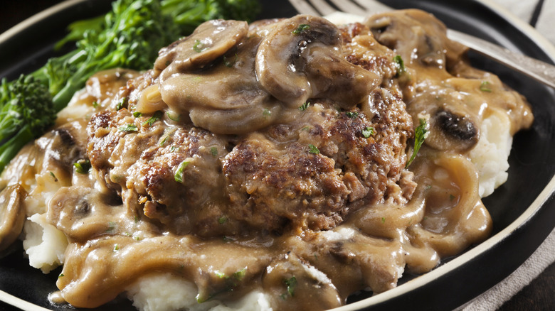 Salisbury steak with creamy mushroom sauce