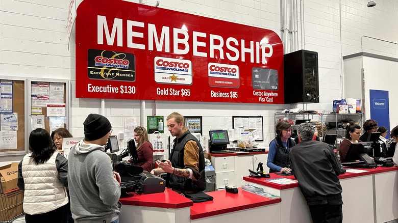 A Costco membership counter