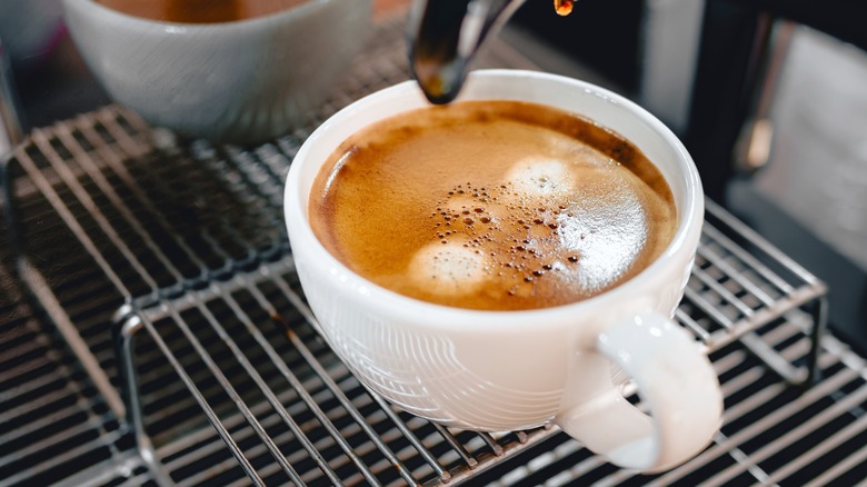 espresso in mug with crema on top