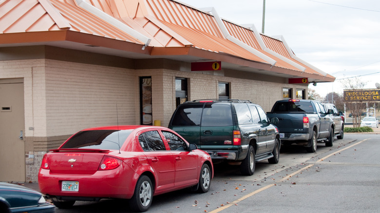 line at McDonald's drive-thru