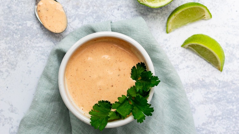 Bowl of chipotle lime mayo