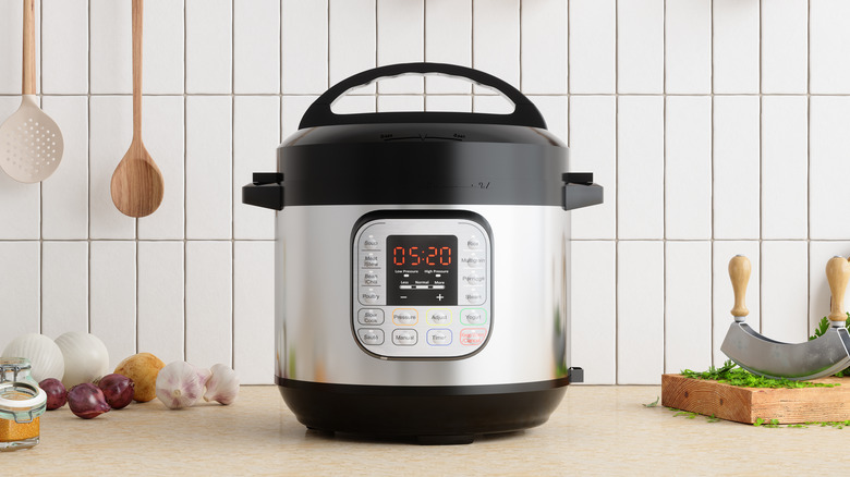 Instant Pot sitting on kitchen countertop