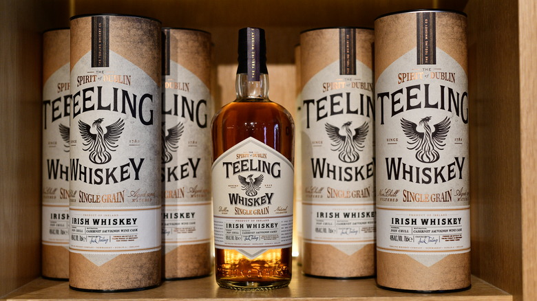 Bottles of Teeling Irish whiskey