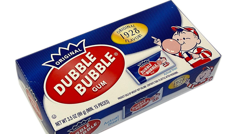 Original Dubble Bubble chewing gum. 