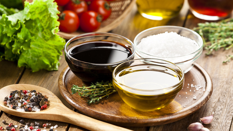 Ingredients for a vinaigrette