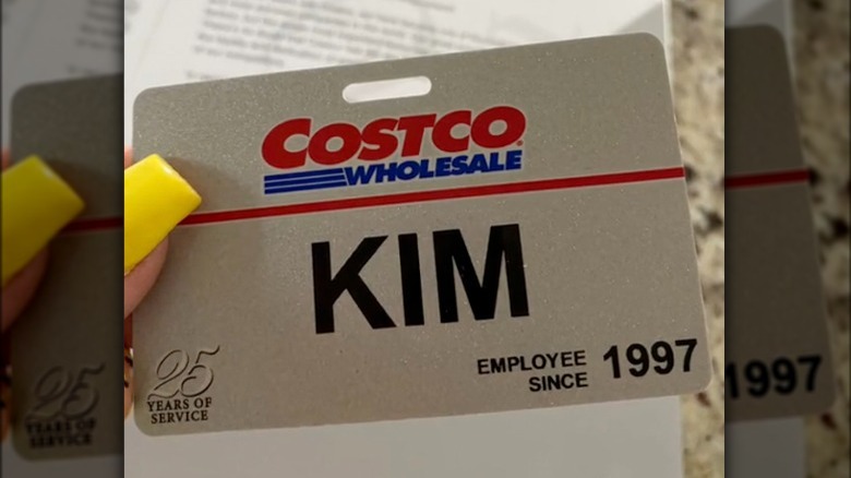 Costco silver name tag