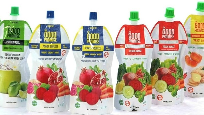 The Good Promise product pouches in different flavors