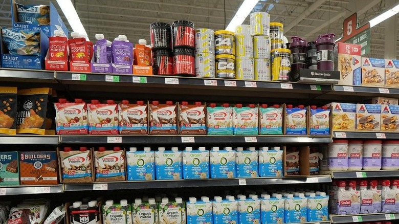 shelves of products at WinCo Food store