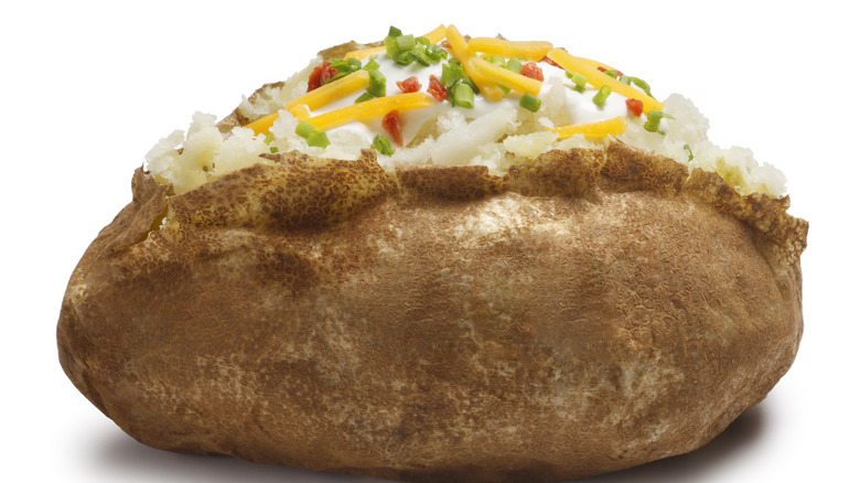 baked potato with cheese