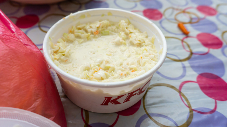 KFC coleslaw in container