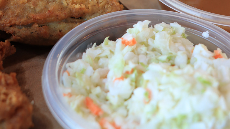 KFC coleslaw close up