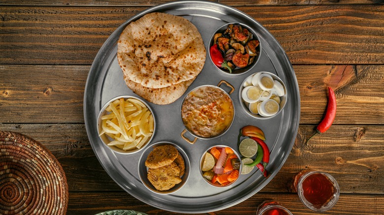 traditional food platter for suhoor
