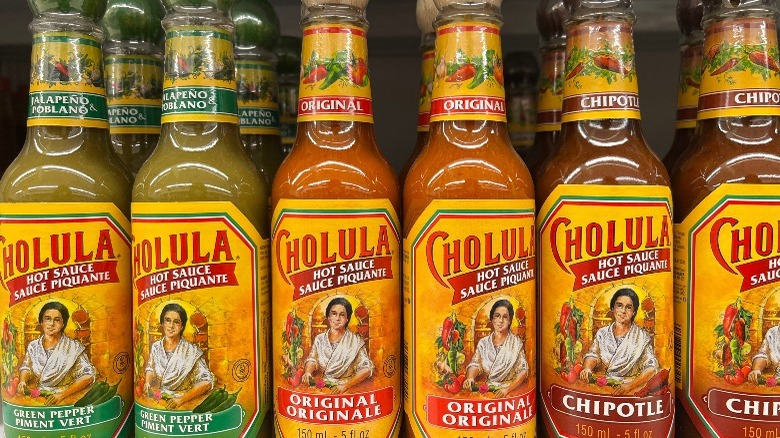 bottles of Cholula hot sauce