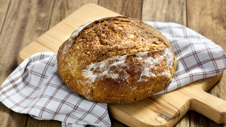 Homemade loaf of bread