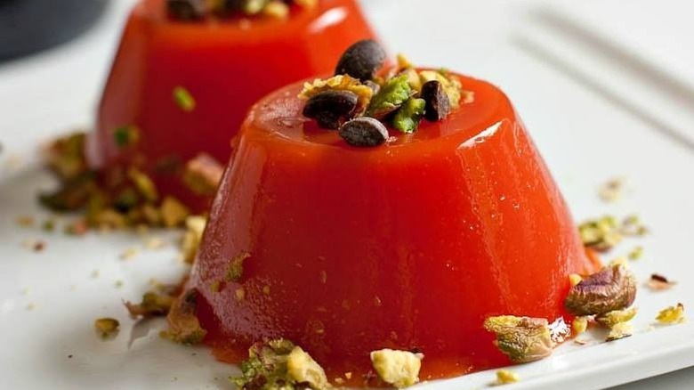 Gelo di melone with pistachios