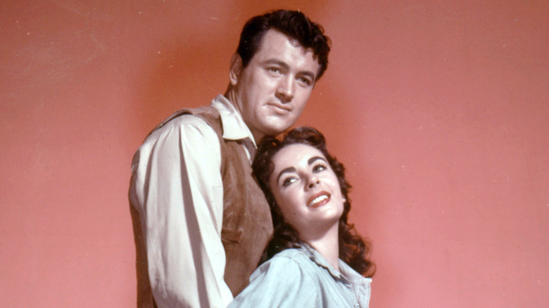 Rock Hudson and Elizabeth Taylor in photoshoot for 