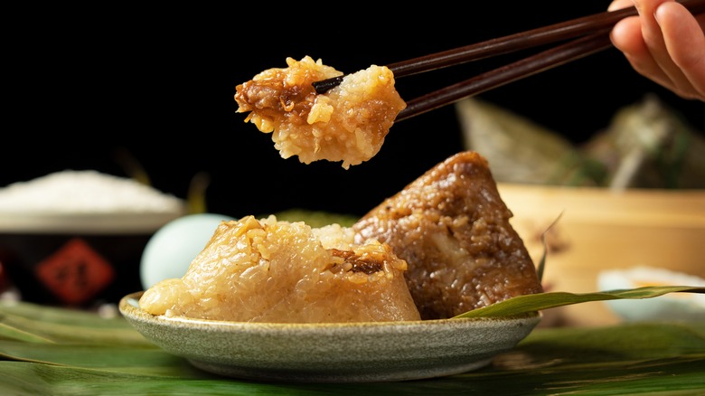 Chinese zongzi rice dumpling