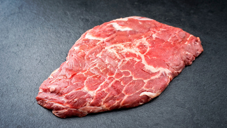 Raw Waygu teres major steak