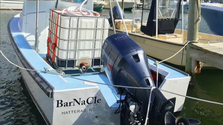 Salting boat Hatteras Island OBX