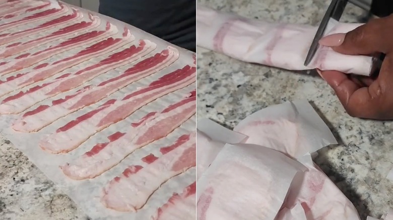 Ceddie's Kitchen demonstrating how to freeze bacon