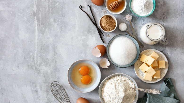 Wet and dry baking ingredients