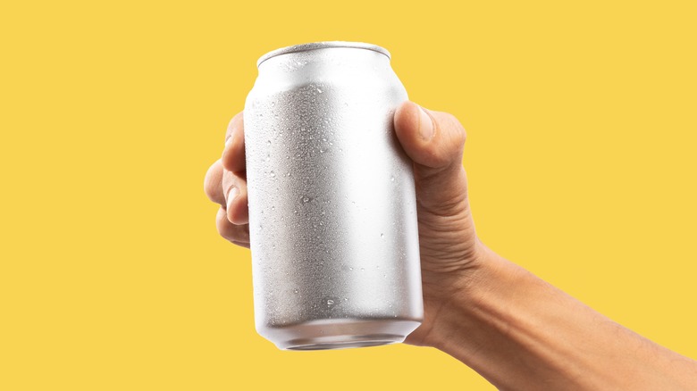 Soda can without a label