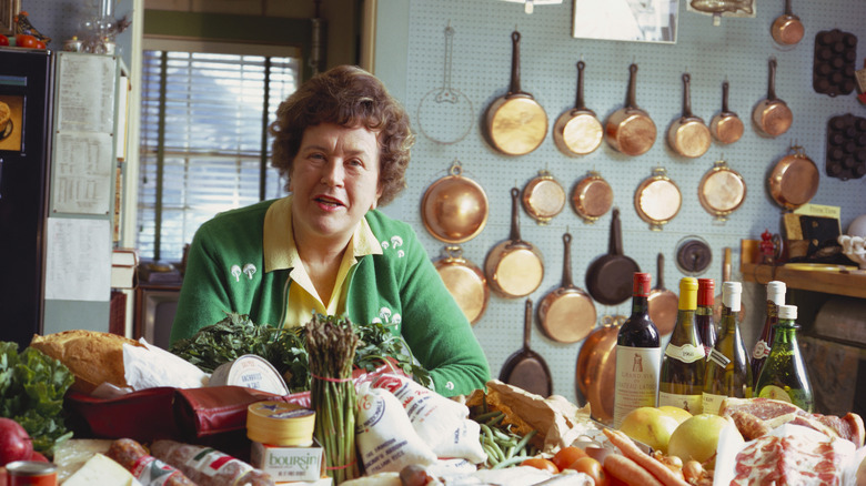 Julia Child in her kitchen