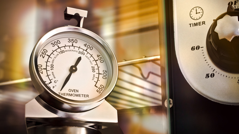 An oven thermometer