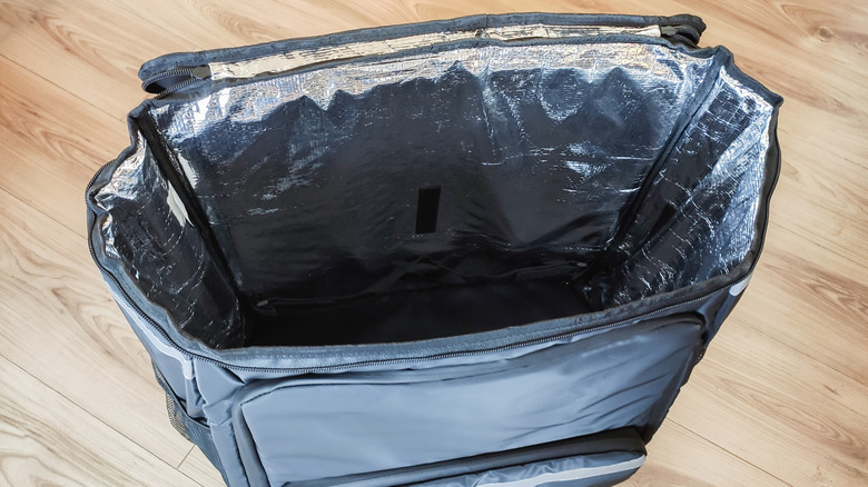 Inside of insulated bag