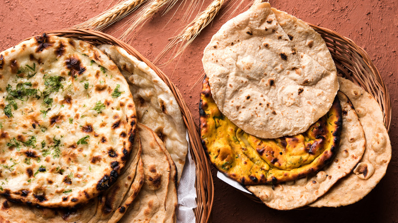 Assorted Indian flatbreads