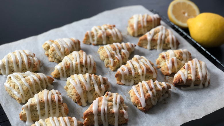 Lemon poppy seed scones