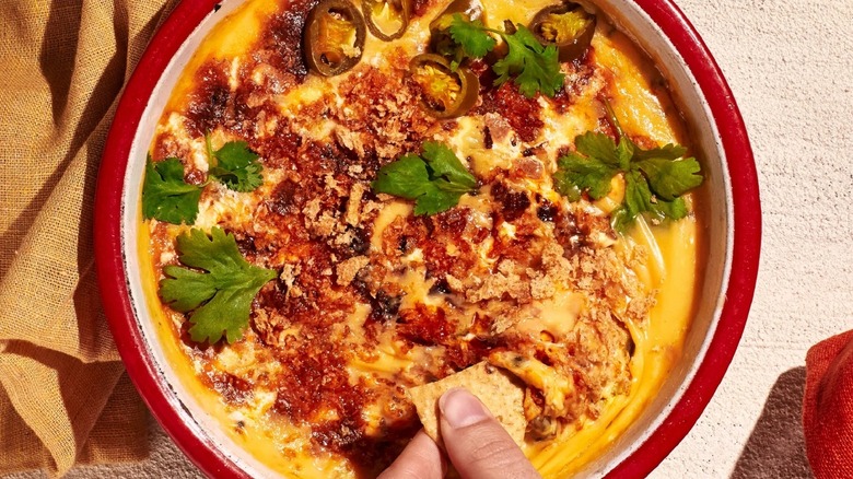 Broiled queso