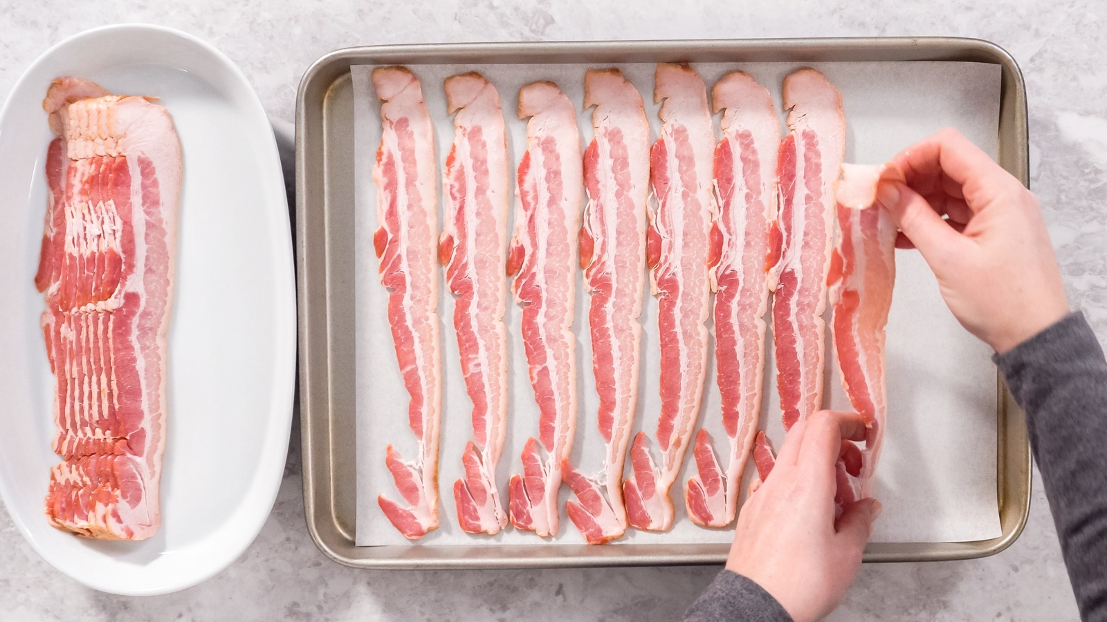 The Sheet Pan Hack That Prevents Your Bacon From Curling