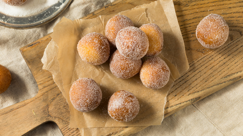 Fried sugar coated donut holes