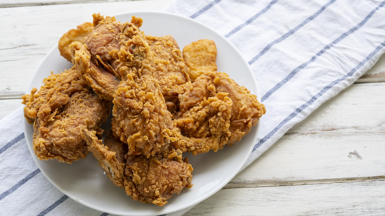 fried chicken on a table