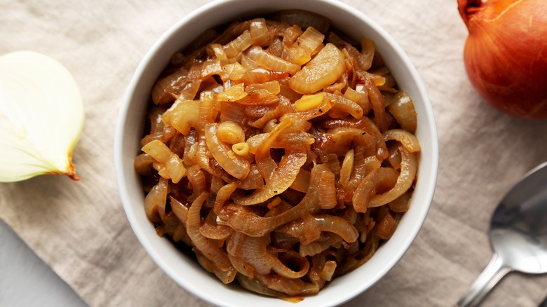 caramelized onions in a bowl