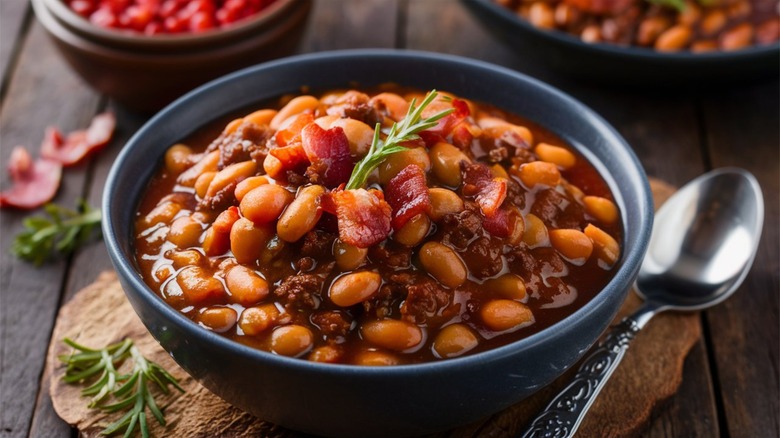 a bowl of cowboy baked beans