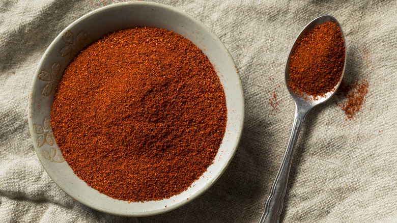 bowl and spoon smoked paprika