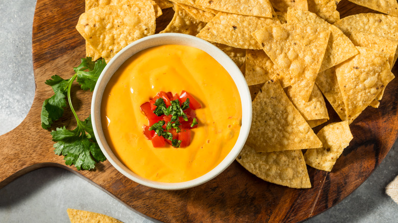 queso and tortilla chips