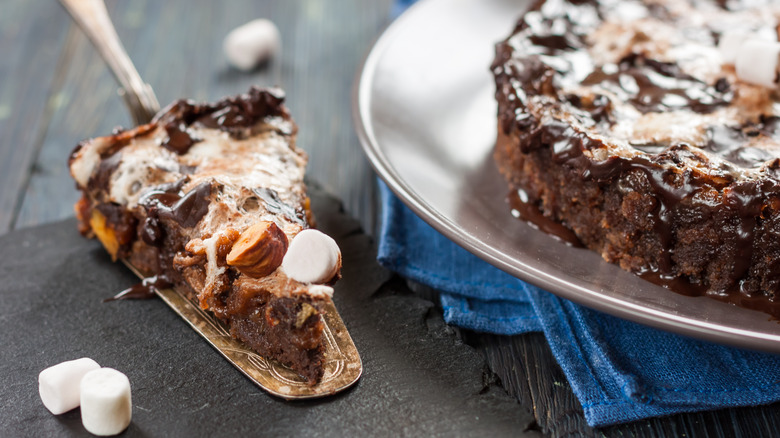 Slice of Mississippi mud pie