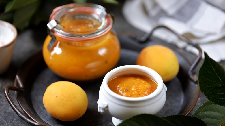 Apricot sauce with apricots