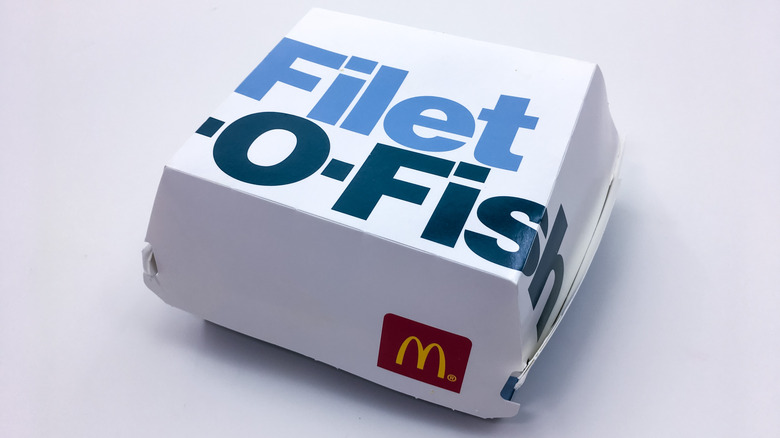 filet O Fish box on a white background